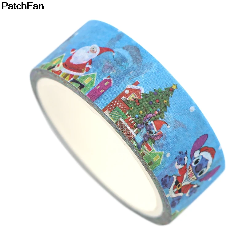 Patchfan стежок мультфильм DIY Скрапбукинг липкий клей Васи бумага маскирующая лента печатные узоры наклейки A2682