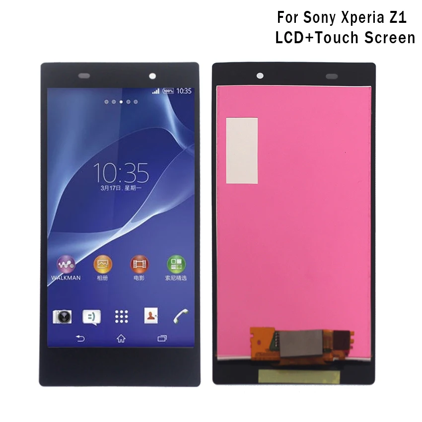 Для Sony Xperia Z1 L39H ЖК дисплей дигитайзер стеклянная панель в сборе для C6902 C6903 C6906