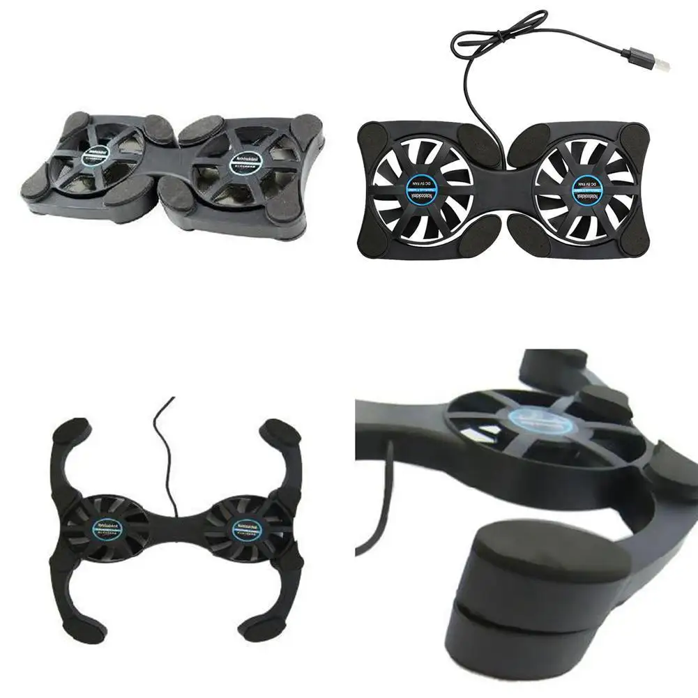 

Mini Octopus Notebook Cooler Pad Quiet Stand Double Foldable For 7-15 CPU Fans Cooling Cooler Notebook USB Laptop inch Fan J1P3