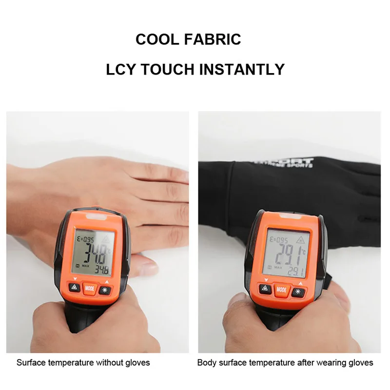 FLYSAND Anti-UV Men Women Fishing Gloves Sunscreen Antiskid Spring Summer Ice Cool Breathable Cycling Sport Gloves Fishing