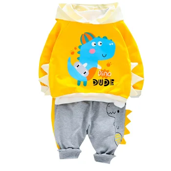 

New Fashion Autumn Baby Girl Clothes Children Boys Cotton Hooded Pants 2 Piece Set Toddler Casual Costume Infant Kids Tracksuits