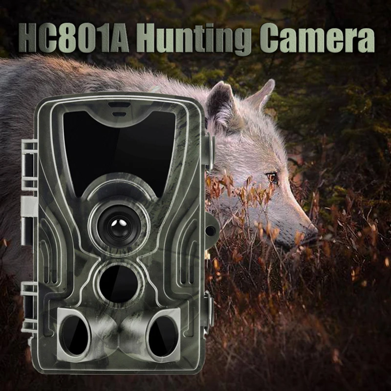 

HC-801A Hunting Camera 0.3s Trigger Time Night Version Photo Traps 16MP 1080P IP65 Wildlife Hunting Trail Camera Surveillance