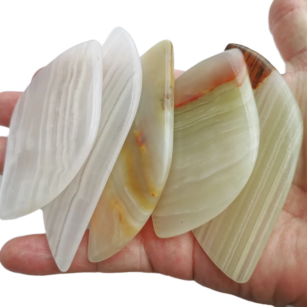 Натуральный белый Нефритовый камень гуаша скребок массажер для лица против