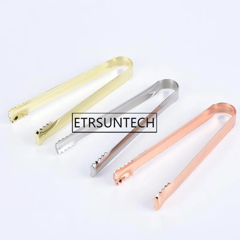 100pcs Stainless Steel Ice Food Tongs Serving Multifunction Utensil Kitchen Tools Non-stick Cake Clip