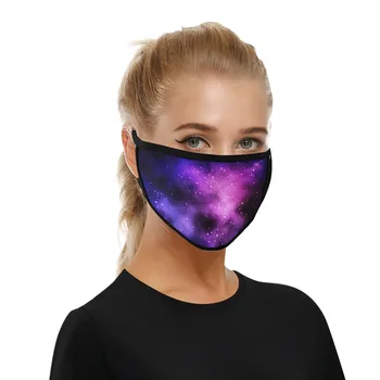 

1PCS Dustproof Face Cover Quick-drying Fiber Floral Printing Non-Adjustable mascaras Can put Filter Bag Parts & Accessories