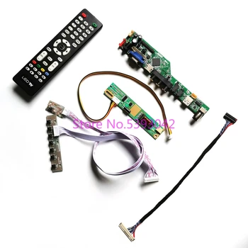 

Fit LP154WX4 (TL)(C5)/(TL)(C6)/(TL)(C8)/(TL)(C9) Remote TV analog 1CCFL VGA HDMI AV USB 30-Pin LVDS 1280*800 LCD controller kit