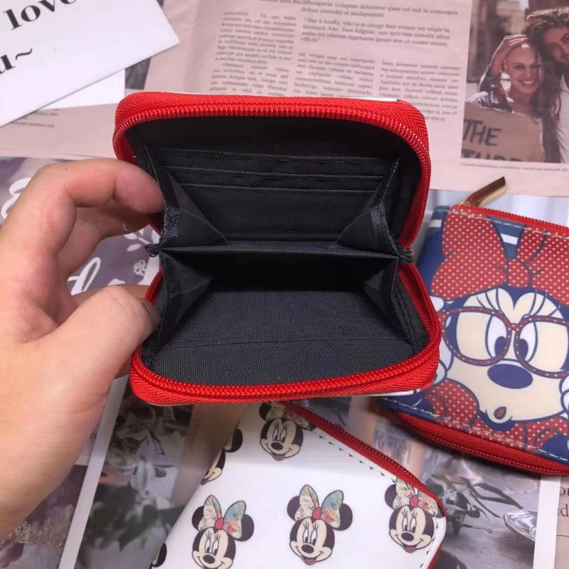 Disney2022 New Mickey Women's Wallet Cute Mini Coin Purse PU Zipper Multifunctional High Quality Luxury Fashion Women's Wallet