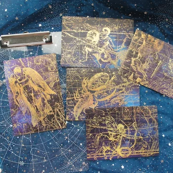 

5 Sheets/lot 12*17cm DIY Gold Greek Mythology Paper Design Wrapping Creative Craft Background Scrapbook Paper