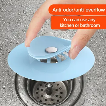 

Deodorization Bathroom sink plug，kitchen sewer Accessories Drain tools，odor-proof leak Silicone Drain Hair Catcher