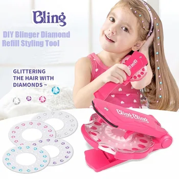 

Blinger Deluxe Drilling Rig Set Radiance Collection Comes with 180 Glams Charm Tablets Bling Hair Fashion Styling Tool