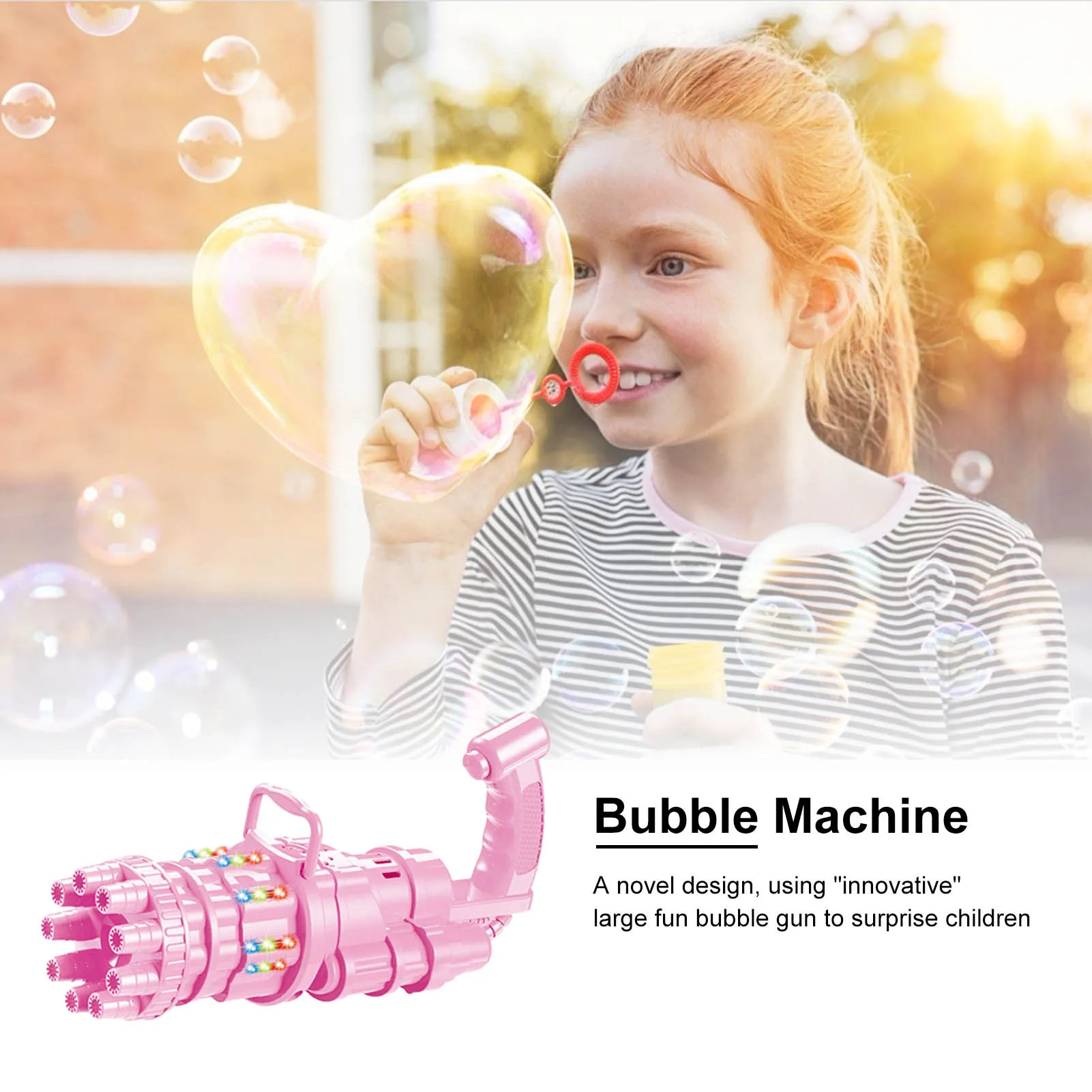 Vollautomatische Bubble Machine 2 In 1 Kinderspielzeug für draußen E5I2 