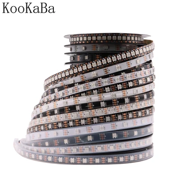 

WS2812B Smart RGB LED Strip WS2812 Individually Addressable LED Light 30/60/144Leds Black/White PCB Waterproof IP30/65/67 DC5V