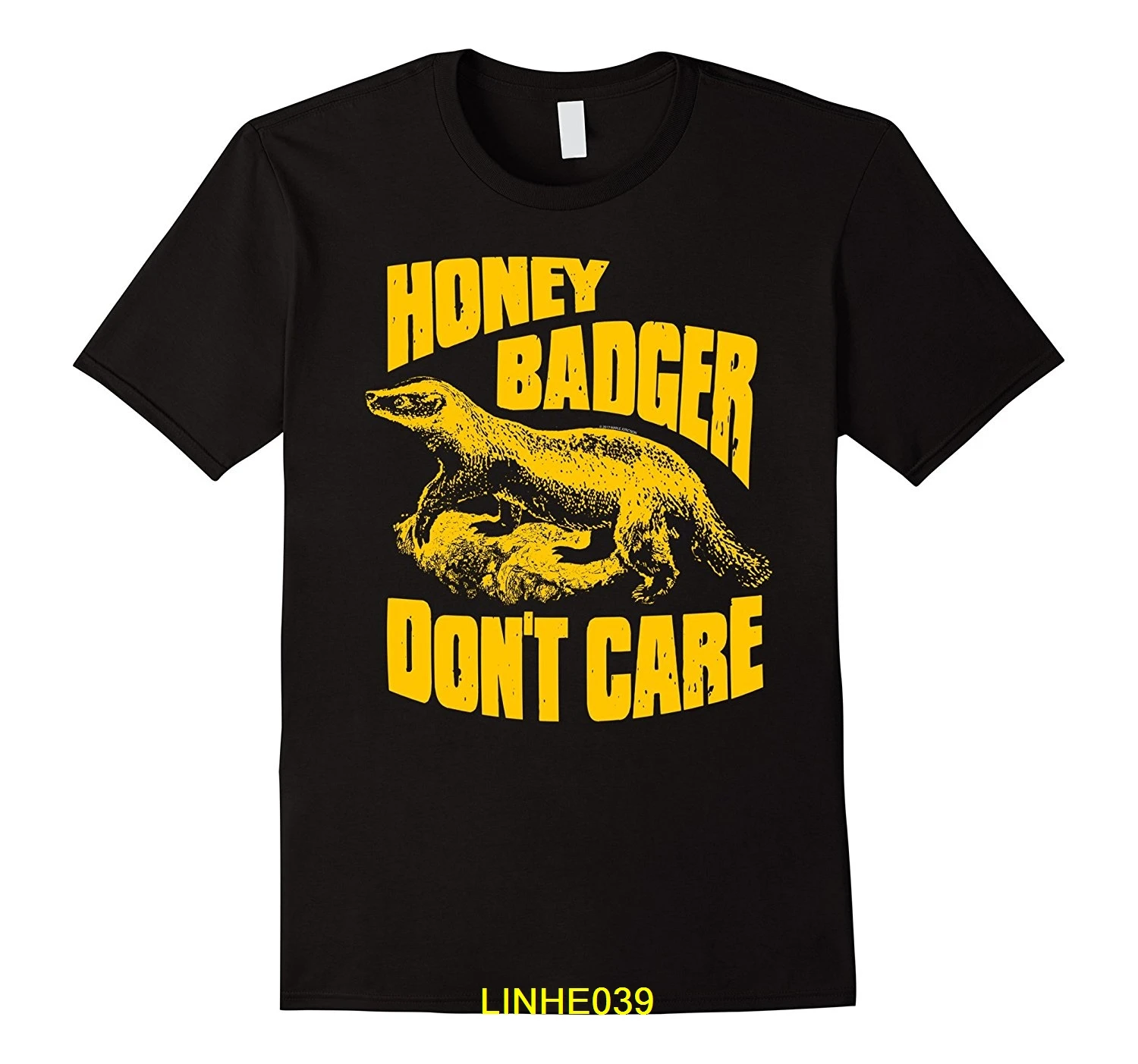 Футболка с надписью Badger Don't Care Illustration круглым вырезом мужская летняя футболка