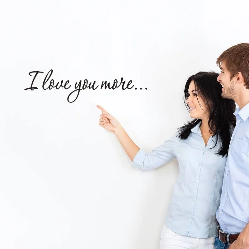 I Love You More я никогда не буду любить тебя цитата-Наклейка на стену наклейки съемные