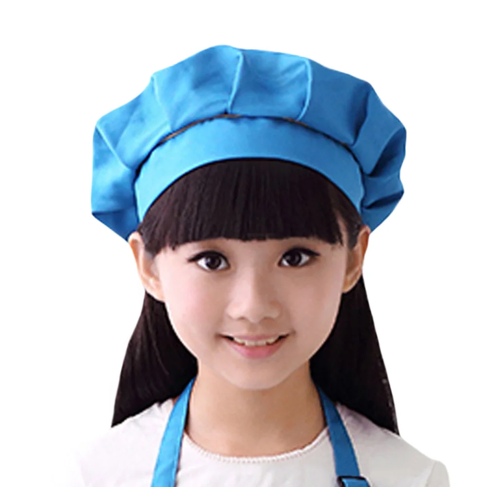 sky blue Девочки Мальчики аксессуары для кухни вечерние выпечки живопись шеф-повара шляпа школы DIY плиссированные верхние Кондитерские нагрудники домашняя готовка Прочный Бар - Цвет: sky blue