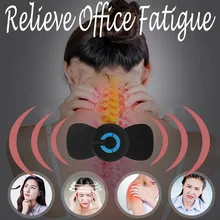 Портативный вибрирующий мини Электрический массажер для шеи шейный массаж боли рельефная мышца расслабляющий массажер для шеи