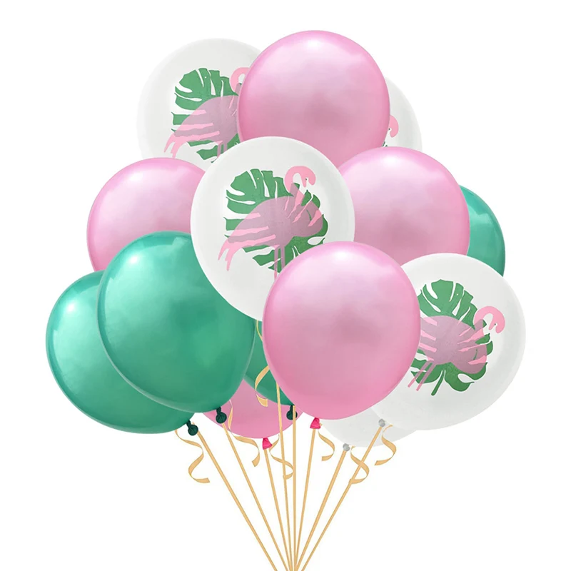 Hawaiian Party Decorations Palm Leaves Bunting Banner Luau Flamingo Summer Tropical Party Decoration Jungle Safari Party Ballons