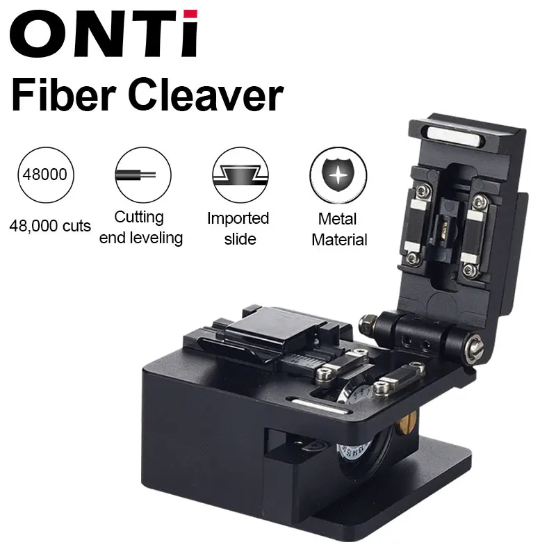 ONTi Fiber Cleaver Optical Fusion Cable Cutting Knife FTTH Single Mode Metal Fiber Optic Tools Cutter High Precision Cleaver p 80 soldering air plasma nozzles tips plasma cutter torch gun high quality p80 cutting knife electrode nozzle 20pcs