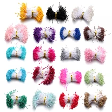 1 мм, 400 шт, искусственные тычинки с мини-цветами, жемчужные, с двумя головками, ручная работа, для рукоделия, цветочные узоры для свадебного украшения, рукоделие