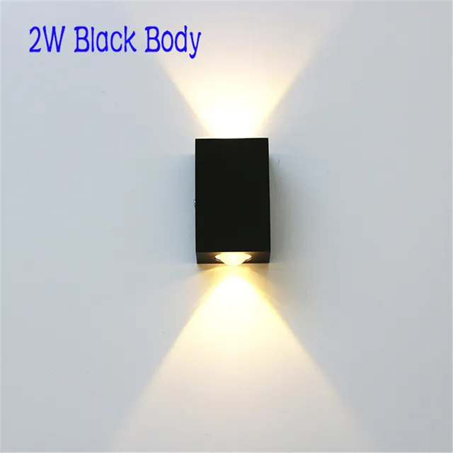 LED Indoor Lighting Wall Lamp Modern Home Lighting Decoration Sconce Aluminum Lamp AC 85-265V For Bath Corridor NR-183 2W Black Body