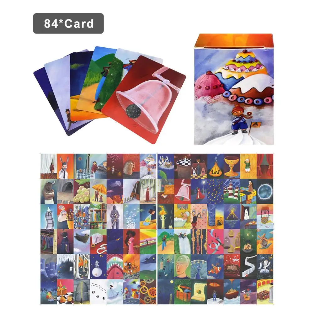 84 playing cards Mini tell story cards board game high quality education game for kids family party table playing cards card games board games