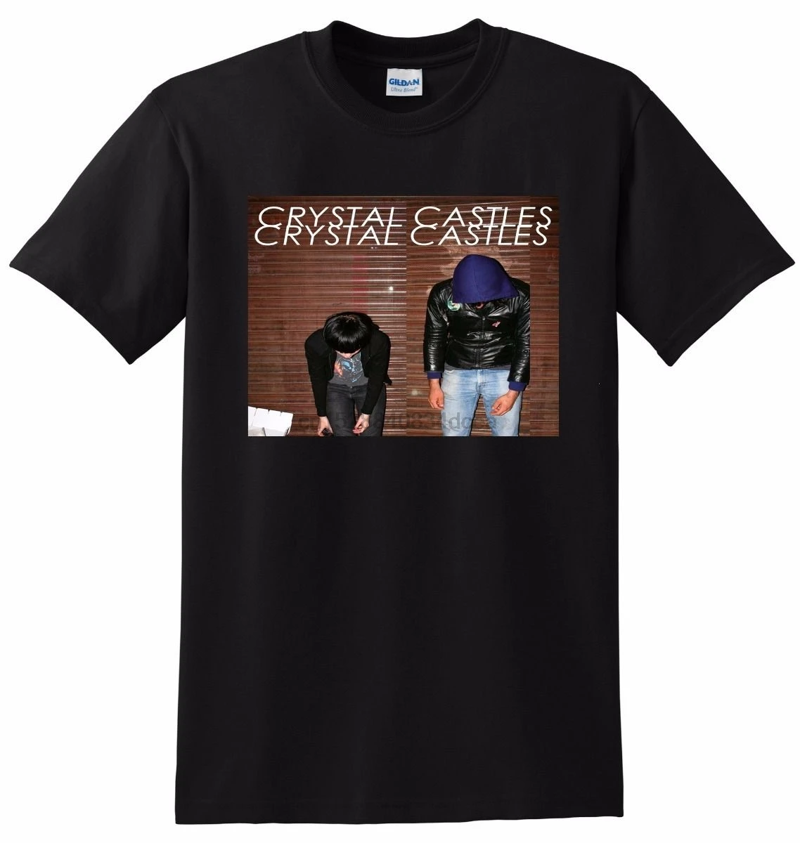 С украшением в виде кристаллов замки футболка Self под названием Винил обложка Cd