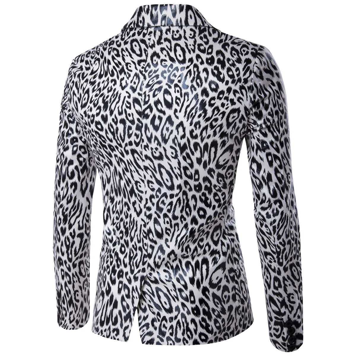 Spring Men Suit Fashion Leopard Print Mens Blazer Casual Slim Fit Prom Dress Blazer Men Stage Wear Blazers Male Suit Jacket