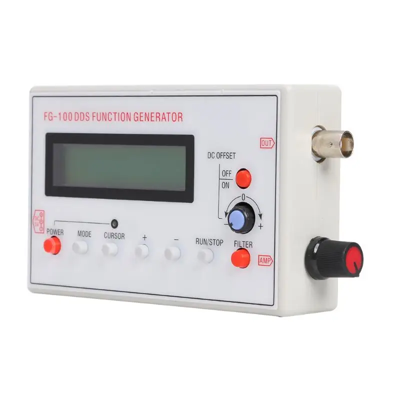 Горячая Распродажа FG-100 DDS Функция генератор сигналов счетчик частоты 1Hz-500 кГц регулируемый счетчик частоты