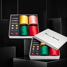 Men Tie Coral Pink Solid Silk Men Wedding Necktie Handkerchief Gift Box Set Male 4pcs Ties For Men Gift Barry.Wang Cravat BB4-09