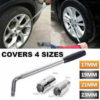 

Universal Ccalable Lug Wrench Car Tire Repair Tool Car Repair Cross Wrench With 2 Sleeves For Vehicle Tyre Auto Repairing Tool