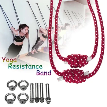

Gym Equipment Pilates Anti Gravity Aerial Rope Yoga Resistance Band Home Workout Yoga Belt Fitness Training