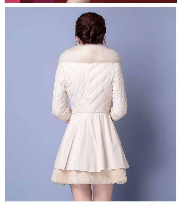 

Plus Size S-3XL Winter New Fashion Faux Fur Coat Elegant Thick Warm Outerwear Fake Fur Faux Leather Jacket Chaquetas Mujer