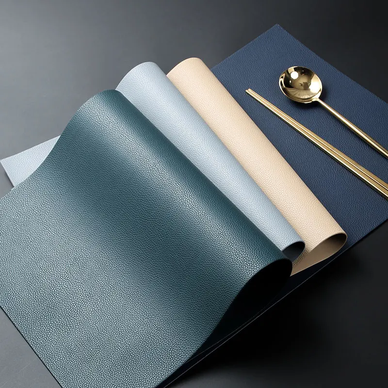 

Leather Placemats Washable Table Pad Mat Tablemats Stain-Resistant Dining Disc Bowl Pad Coaster Non-slip Decoration Accessories