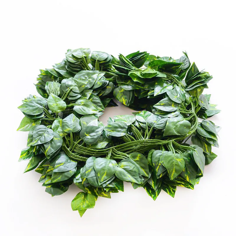 12pcs 2M Ivy Green Fake Leaves Garland Vine Foliage Rattan String Wall  Hanging Wedding Party Home Decoration Artificial Plants - AliExpress