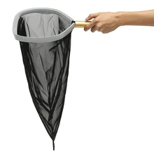 Aluminum Frame Black Swimming Pool Durable Spa Tool Cleaning Net Lightweight Leaf Rake Portable Fine Mesh Practical Professional