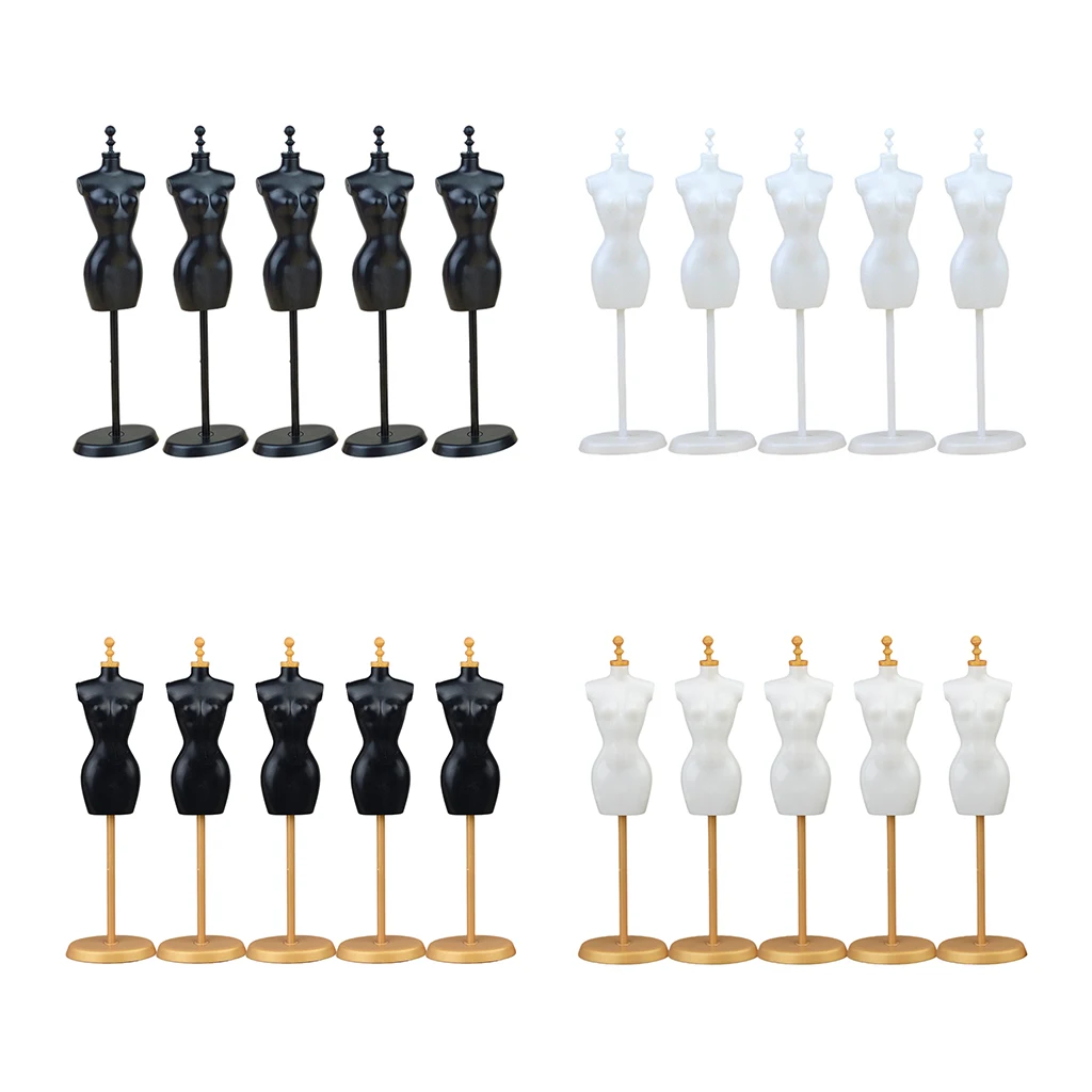 5 Pcs Doll Dress Form Clothing Clothes Displaying Rack Mannequin Model Stand Dresses | Игрушки и хобби