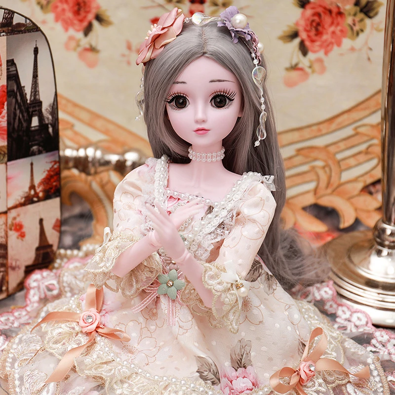1/3 BJD кукла 60 см высота красивый парик для кукол обувь платье волосы глаза макияж игрушки для детей подарок на день рождения коллекция девочек - Цвет: Dai Weiwei