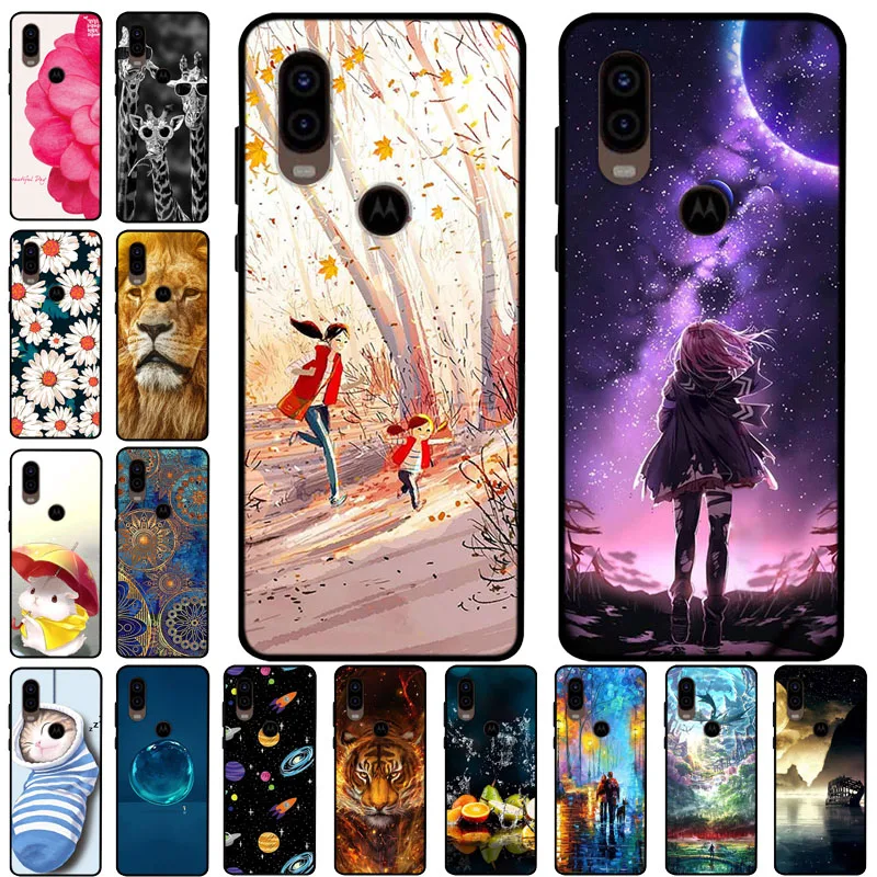 

TPU Protector Case For Moto One Vision Cover Soft Silicon Back Phone Cover For Motorola One Vision moto P40 Cases Cartoon Cover