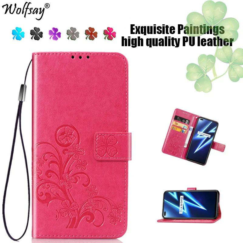 For Cover Oppo Realme 6 Pro Case Luxury Flip Magnetic Leather Phone Bag 6.6&quot | Мобильные телефоны и аксессуары