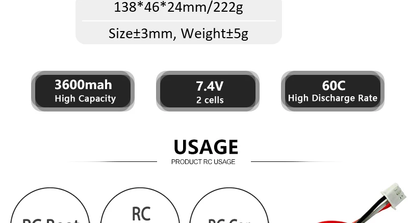 HRB 2S 7,4 V Lipo аккумулятор 3000mah 3300mah 4000mah 6000mah 7000mah 8000mah 1/10 mah Deans T жесткий чехол для самолета автомобилей лодки RC запчасти