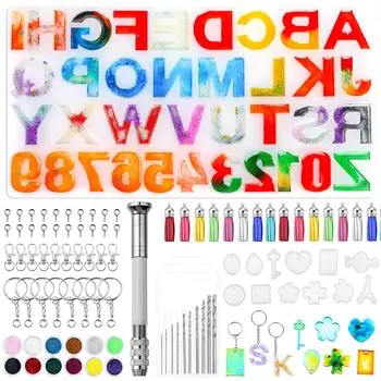 

1 Set Jewelry Casting Tools DIY Handmade Findings Silicone Mold Alphanumeric mould Epoxy Resin silicone mould Kit