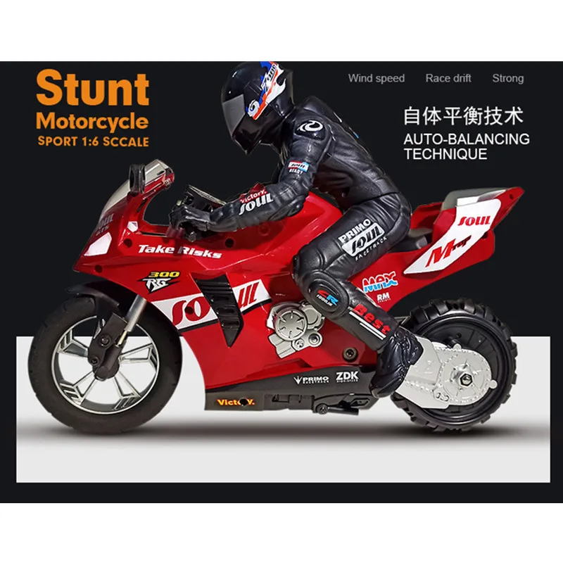 RC stunt motorcycl 3D Rotation Flips 2.4G Remote Control stunt motorbike High Speed Racing drift Car Shockproof Auto Balance Toy 3
