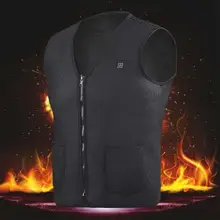 

Hot Carbon Fiber Black Clothing Winter Electric Vest Heated Heated Pad Physiotherapy USB Jacket Heated Body Warmer Warm Thermal