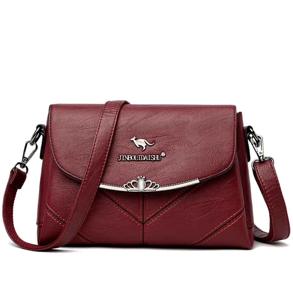 Bolsa Feminina, Сумка с клапаном, кошелек, кожаные роскошные сумки, женские сумки, дизайнерские женские сумки через плечо, ручные сумки для женщин, Sac - Цвет: Burgundy