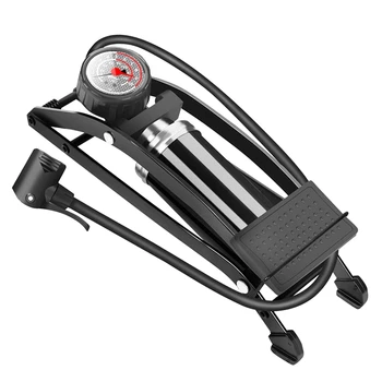 

Bicycle Tire Car Non Slip High Pressure Inflator Foot Pump with Gauge Accurate Steel Motorcycle Portable Mountain Bike