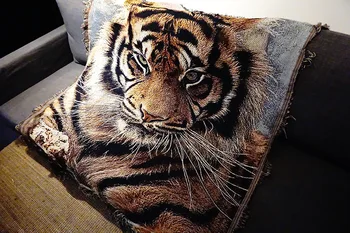 

Soft Blanket Modern Designer Best Selling 2020 American Style Blanket Cotton / Bamboo Blankets And Throws120X150cm Tiger head