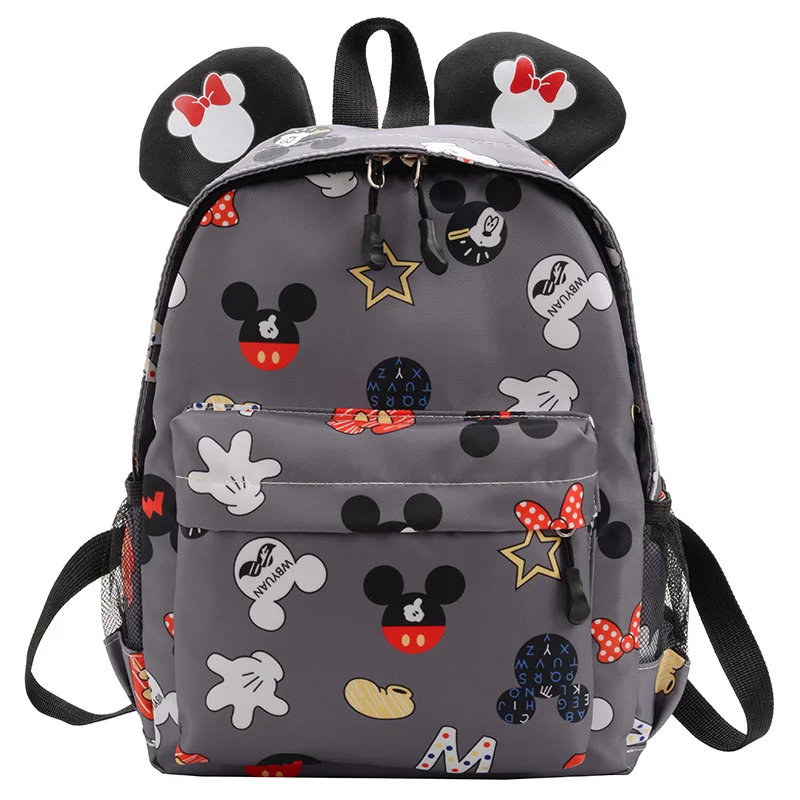 Mochila escolar de dibujos animados de Disney para niños y niñas, morral escolar de Mickey para guardería, a la moda