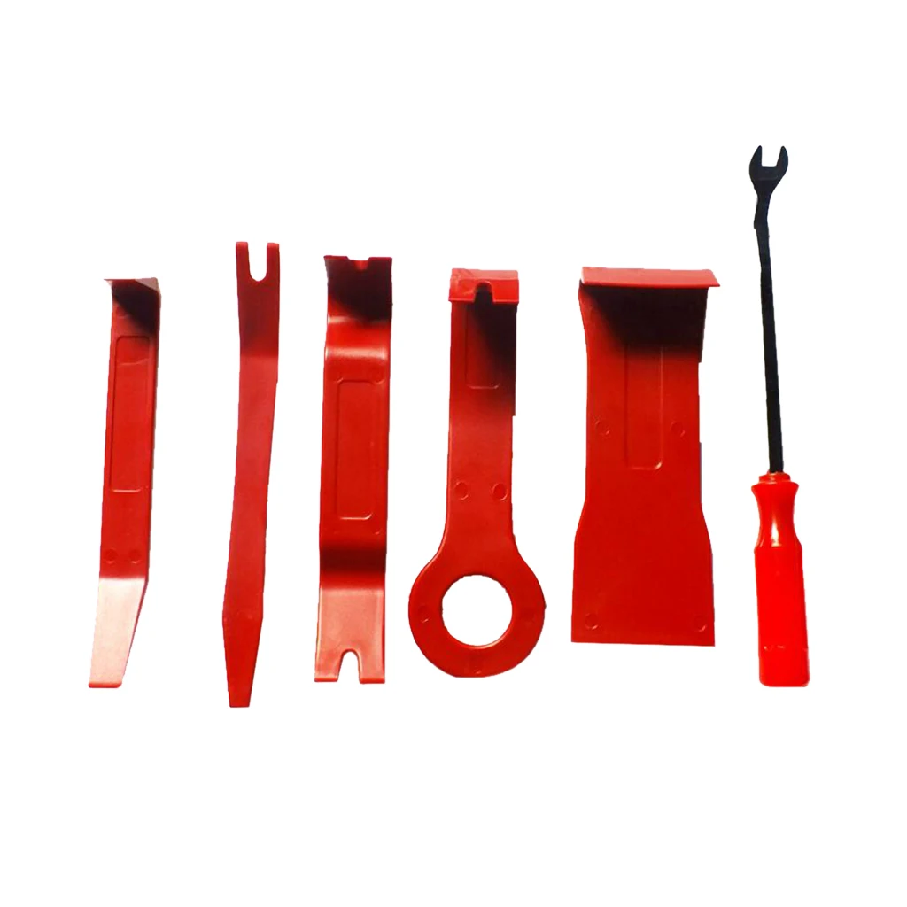 DIY 6Pcs Car Door Dash Audio Radio Removal Tool Panel Trim Install Open Pry Kit Set Plastic Car Repair Tools