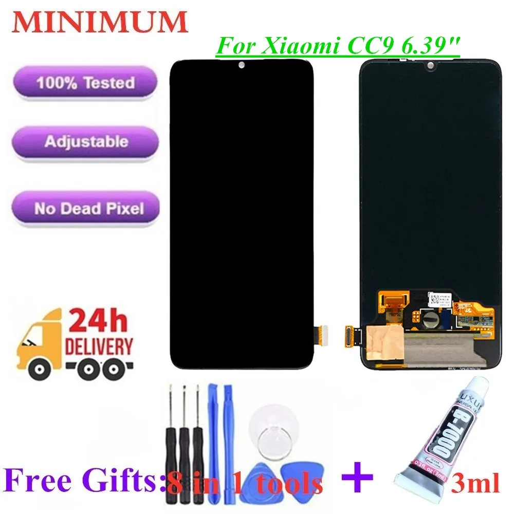 

For Xiaomi Mi CC9 6.39" AMOLED LCD Display Touch Screen Digitizer Assembly Replacement Parts + Tools For Xiaomi CC9 LCDs