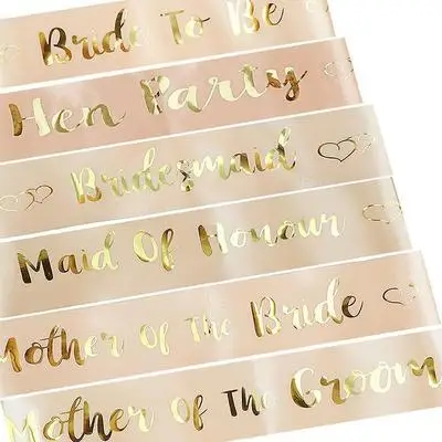 

Rose Gold Team Bride To Be Sash Bachelorette Party Decorations Wedding Shoulder Marriage Bride To Be Party Supplies ASD005